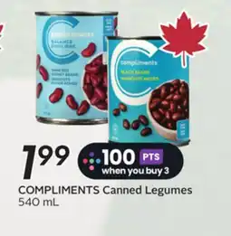 Sobeys COMPLIMENTS Canned Legumes offer