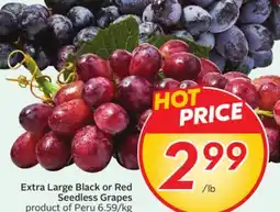 Sobeys Extra Large Black or Red Seedless Grapes offer