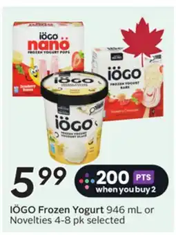 Sobeys IÖGO Frozen Yogurt offer