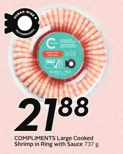 Sobeys COMPLIMENTS Large Cooked Shrimp in Ring with Sauce offer