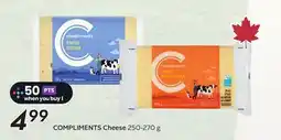 Sobeys COMPLIMENTS Cheese offer