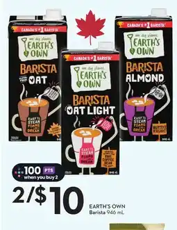 Sobeys EARTH'S OWN Barista offer