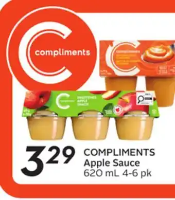 Sobeys COMPLIMENTS Apple Sauce offer