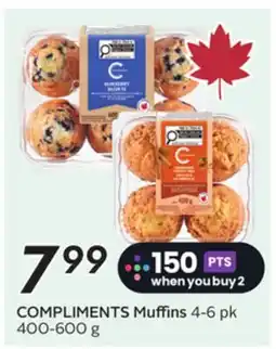 Sobeys COMPLIMENTS Muffins offer