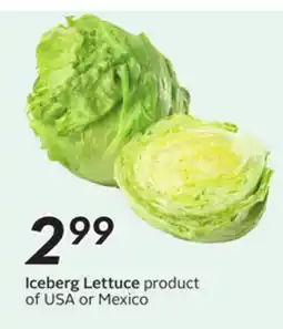 Sobeys Iceberg Lettuce offer