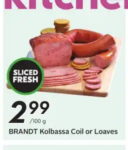 Sobeys BRANDT Kolbassa Coil or Loaves offer