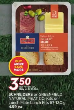 Sobeys SCHNEIDERS or GREENFIELD NATURAL MEAT CO. Kits offer
