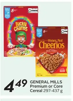 Sobeys GENERAL MILLS Premium or Core Cereal offer