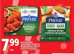 Metro MAPLE LEAF PRIME RAISED WITHOUT ANTIBIOTICS BREADED CHICKEN, WINGS OR STUFFED CHICKEN BREAST offer