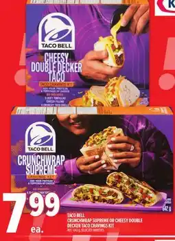 Metro TACO BELL CRUNCHWRAP SUPREME OR CHEESY DOUBLE DECKER TACO CRAVINGS KIT offer