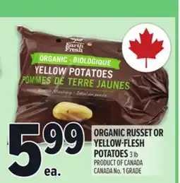 Metro ORGANIC RUSSET OR YELLOW-FLESH POTATOES offer