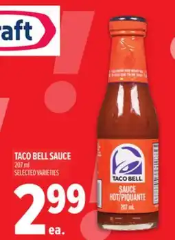 Metro TACO BELL SAUCE offer