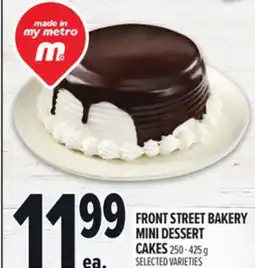 Metro FRONT STREET BAKERY MINI DESSERT CAKES offer