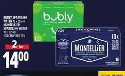 Metro BUBLY SPARKLING WATER OR MONTELLIER SPARKLING WATER offer