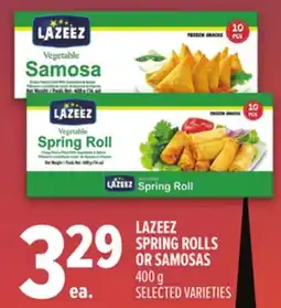 Metro LAZEEZ SPRING ROLLS OR SAMOSAS offer