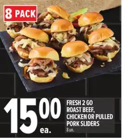 Metro FRESH 2 GO ROAST BEEF, CHICKEN OR PULLED PORK SLIDERS offer