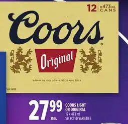 Metro COORS LIGHT OR ORIGINAL offer