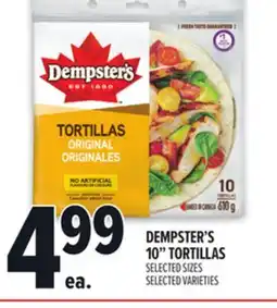 Metro DEMPSTER'S 10 TORTILLAS offer