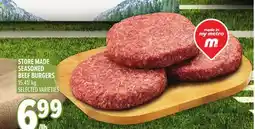 Metro STORE MADE SEASONED BEEF BURGERS offer