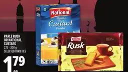 Metro PARLE RUSK OR NATIONAL CUSTARD offer
