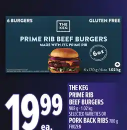 Metro THE KEG PRIME RIB BEEF BURGERS offer