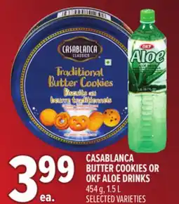 Metro CASABLANCA BUTTER COOKIES OR OKF ALOE DRINKS offer