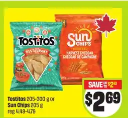 FreshCo Tostitos 205-300 g or Sun Chips 205 g offer