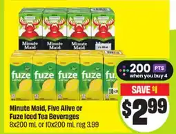 FreshCo Minute Maid, Five Alive or Fuze Iced Tea Beverages 8x200 mL or 10x200 mL offer
