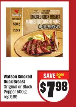 FreshCo Watson Smoked Duck Breast Original or Black Pepper 500 g - LNY offer