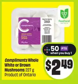 FreshCo Compliments Whole White or Brown Mushrooms offer