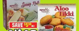 FreshCo Apna Taste Vegetable Spring Rolls or Aloo Tikki offer