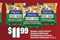 FreshCo Maple Leaf Prime Raised Without Antibiotics Frozen Stuffed Chicken offer