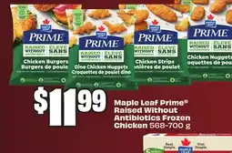 FreshCo Maple Leaf Prime Raised Without Antibiotics Frozen Chicken offer