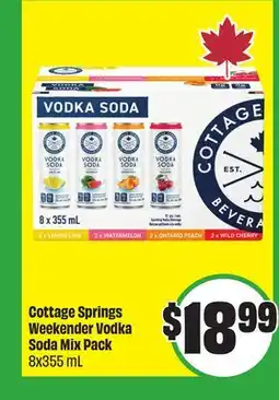 FreshCo Cottage Springs Weekender Vodka Soda Mix Pack offer