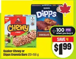FreshCo Quaker Chewy or Dipps Granola Bars offer