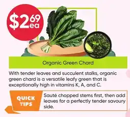 Healthy Planet Organic Green Chard offer