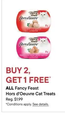 Petvalu ALL Fancy Feast Hors d'Oeuvre Cat treats offer