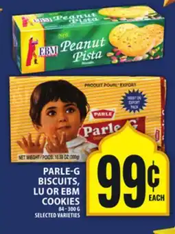 Food Basics PARLE-G BISCUITS, LU OR EBM COOKIES offer