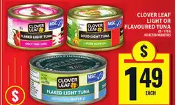 Food Basics CLOVER LEAF LIGHT OR FLAVOURED TUNA offer