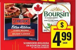 Food Basics SCHNEIDERS BOLOGNA OR BOURSIN CHEESE offer