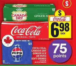 Food Basics COCA-COLA, CANADA DRY GINGER ALE OR PEPSI SOFT DRINKS offer