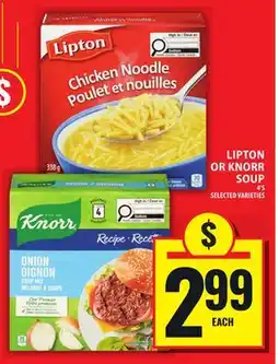 Food Basics LIPTON OR KNORR SOUP offer