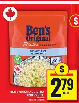 Food Basics BEN'S ORIGINAL BISTRO EXPRESS RICE offer