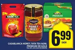 Food Basics CASABLANCA HONEY, TATA TEA AGNI, PREMIUM OR GOLD offer