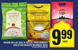 Food Basics NOOR OR LAL QILLA SELLA, PARLIAMENT GOLD OR ERAVAT BASMATI RICE offer