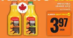 Food Basics IRRESISTIBLE ORANGE JUICE offer