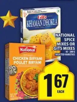 Food Basics NATIONAL SPICE MIXES OR GITS MIXES offer