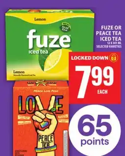 Food Basics FUZE OR PEACE TEA ICED TEA offer