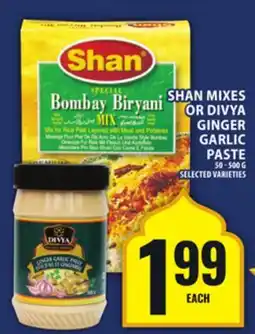 Food Basics SHAN MIXES OR DIVYA GINGER GARLIC PASTE offer