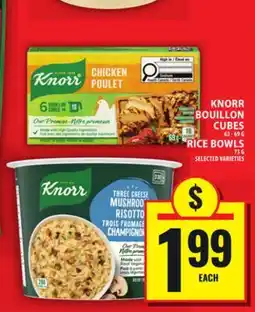 Food Basics KNORR BOUILLON CUBES, RICE BOWLS offer